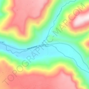 Mappa topografica Stoner, altitudine, rilievo