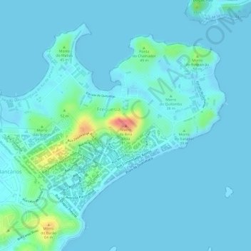Mappa topografica Morro da Bela Vista, altitudine, rilievo