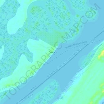 Mappa topografica Pontal, altitudine, rilievo
