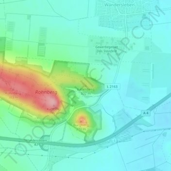 Mappa topografica Kallenberg, altitudine, rilievo