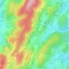 Mappa topografica La Cornue, altitudine, rilievo