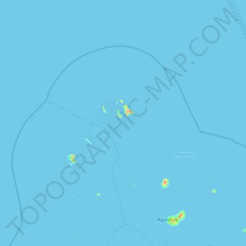 Mappa topografica Mandit Island, altitudine, rilievo