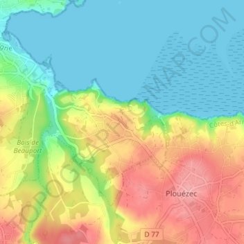 Mappa topografica Rulosquet, altitudine, rilievo