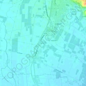 Mappa topografica San Toma', altitudine, rilievo