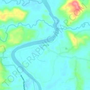 Mappa topografica Florida, altitudine, rilievo