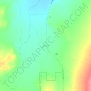 Mappa topografica Ibapah, altitudine, rilievo