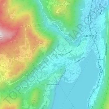Mappa topografica Cireggio, altitudine, rilievo