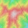 Mappa topografica 牛背梁, altitudine, rilievo