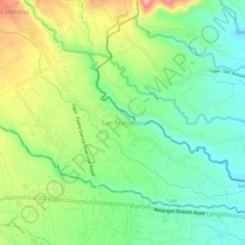 Mappa topografica San Francisco, altitudine, rilievo