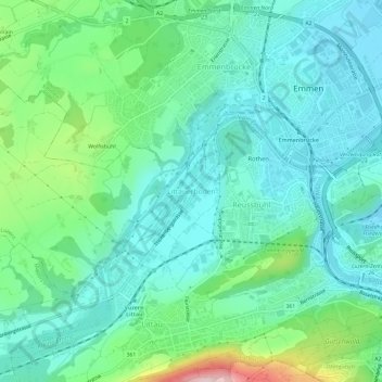 Mappa topografica Littauerboden, altitudine, rilievo