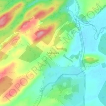 Mappa topografica Gartmore, altitudine, rilievo