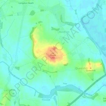 Mappa topografica Heath Hill, altitudine, rilievo