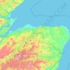 Mappa topografica Banffshire, altitudine, rilievo