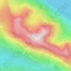 Mappa topografica High Stile (Wainwright), altitudine, rilievo