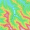 Mappa topografica Beards Fork, altitudine, rilievo