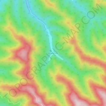 Mappa topografica Beards Fork, altitudine, rilievo