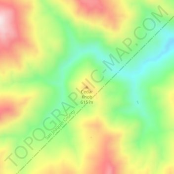 Mappa topografica Cedar Knob, altitudine, rilievo