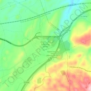 Mappa topografica Salinas, altitudine, rilievo