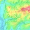 Mappa topografica Le Maine, altitudine, rilievo