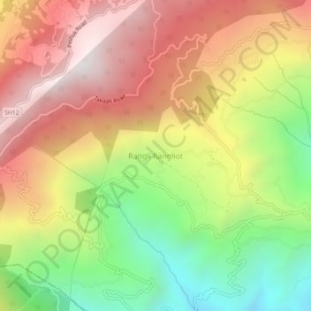 Mappa topografica Rangli Rangliot, altitudine, rilievo
