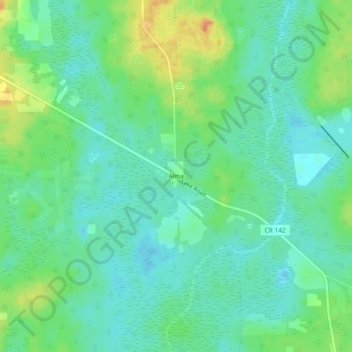 Mappa topografica Alma, altitudine, rilievo
