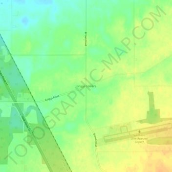Mappa topografica Griggs Corners, altitudine, rilievo