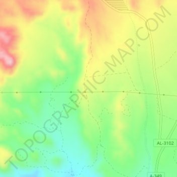 Mappa topografica Los Pilares, altitudine, rilievo