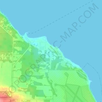 Mappa topografica Little River, altitudine, rilievo