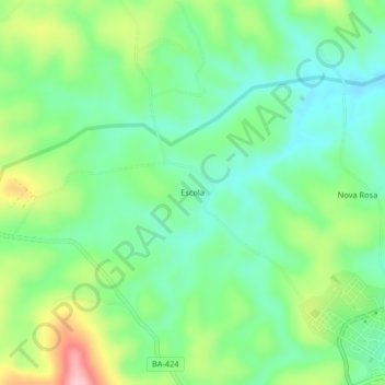 Mappa topografica Escola, altitudine, rilievo