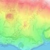 Mappa topografica Piton Rosile, altitudine, rilievo