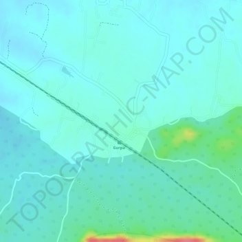 Mappa topografica Gurpa, altitudine, rilievo