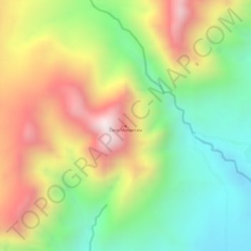 Mappa topografica Cerro Monserrate, altitudine, rilievo