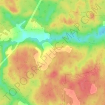 Mappa topografica Копорье, altitudine, rilievo