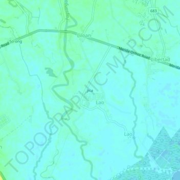 Mappa topografica Jica, altitudine, rilievo