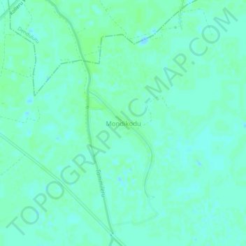 Mappa topografica Mondikodu, altitudine, rilievo