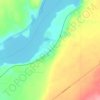 Mappa topografica Ash, altitudine, rilievo