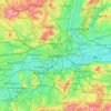 Mappa topografica Londen, altitudine, rilievo