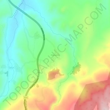 Mappa topografica Havullu, altitudine, rilievo