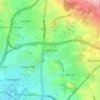 Mappa topografica Lickey End, altitudine, rilievo