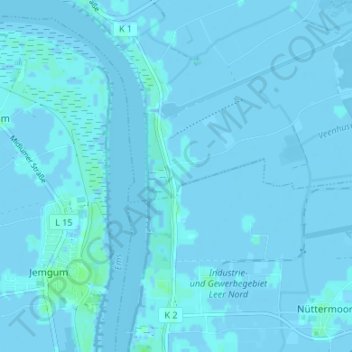Mappa topografica Kleihusen, altitudine, rilievo