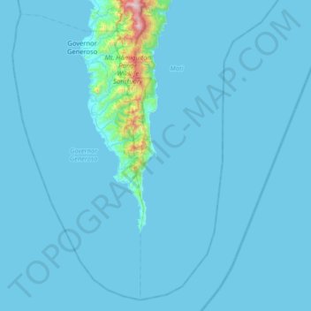 Mappa topografica Luban Island, altitudine, rilievo