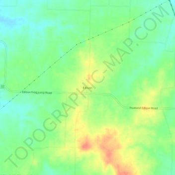 Mappa topografica Edison, altitudine, rilievo