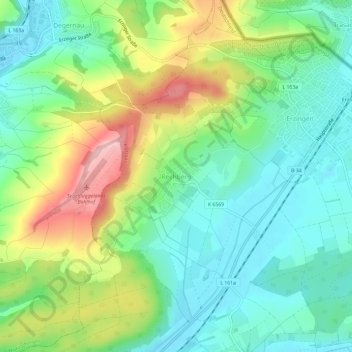 Mappa topografica Rechberg, altitudine, rilievo
