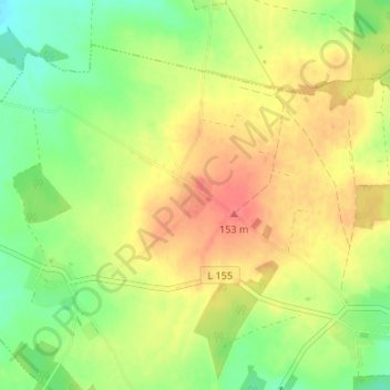 Mappa topografica Warnsdorf, altitudine, rilievo