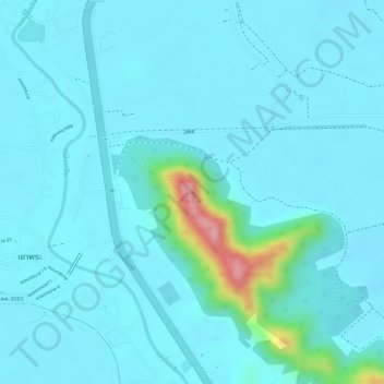 Mappa topografica Khao Yai, altitudine, rilievo