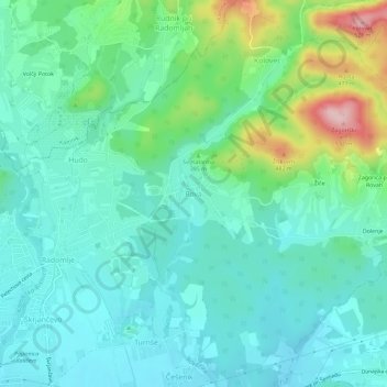 Mappa topografica Rova, altitudine, rilievo