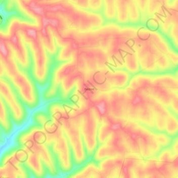 Mappa topografica Boston, altitudine, rilievo