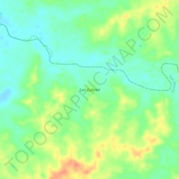 Mappa topografica San Gabriel, altitudine, rilievo
