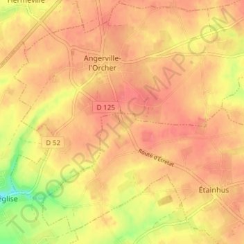 Mappa topografica Le Gal, altitudine, rilievo