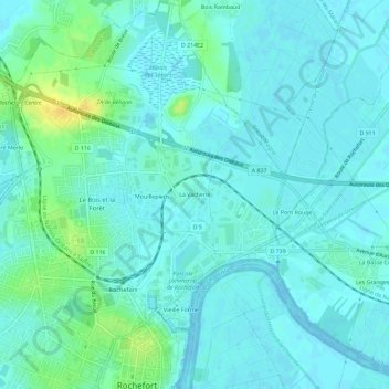 Mappa topografica La Vacherie, altitudine, rilievo